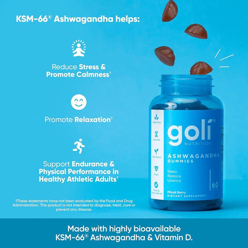 Premium Health Pack: Goli KSM-66, ACV, Matcha Mind with Cognizin, D2 & B12 Supplements